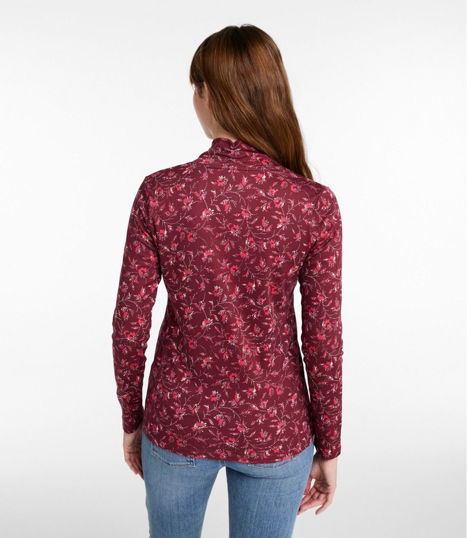 Women's Pima Cotton Tee, Shawl Long-Sleeve Print | L.L.Bean