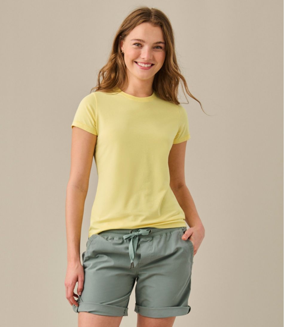 Women's Soft Stretch Supima-Blend Tee, Crewneck Short-Sleeve | L.L.Bean
