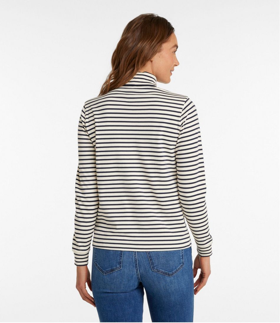 Women's Interlock Turtleneck, Long-Sleeve Stripe | L.L.Bean