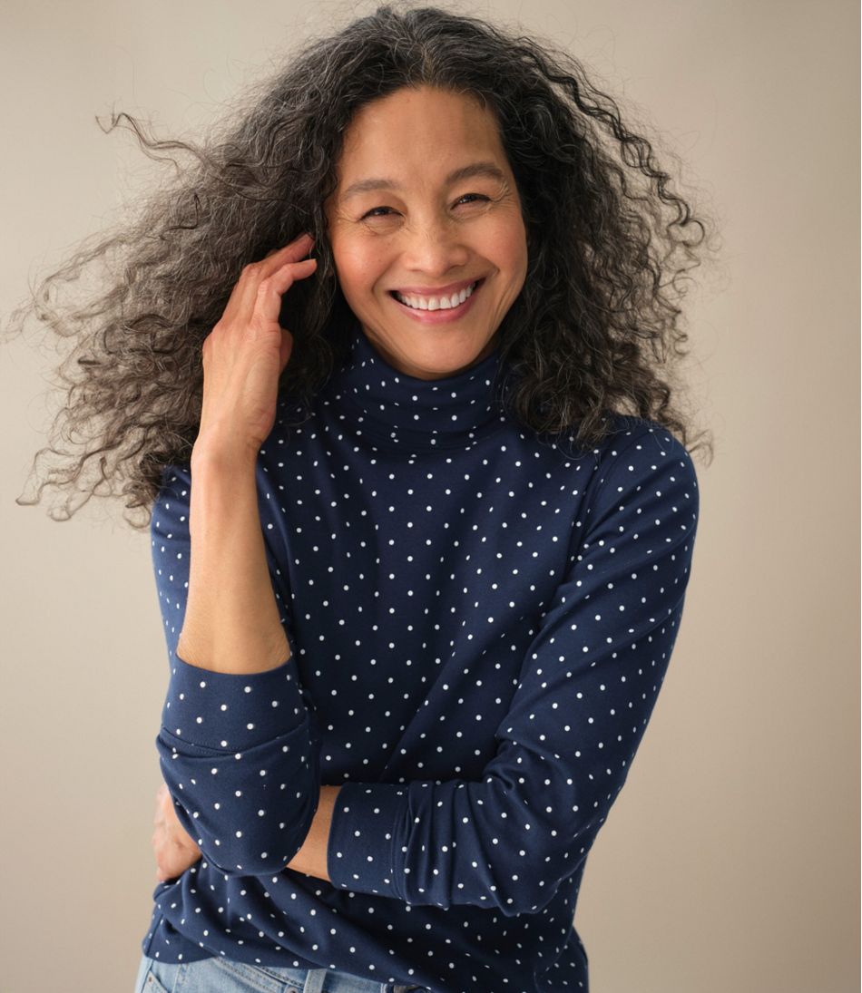 Women's Interlock Turtleneck, Long-Sleeve Allover Print | L.L.Bean