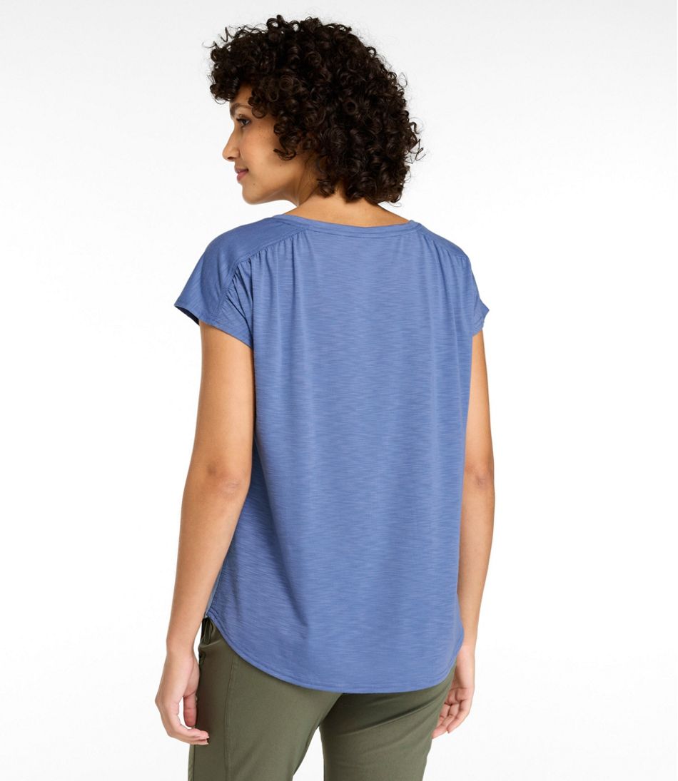 Women's Streamside Tee, Short-Sleeve Ruched Crew | L.L.Bean