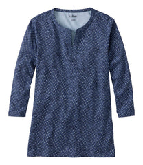 Women's Tee, Three-Quarter-Sleeve Splitneck Tunic Print | L.L.Bean