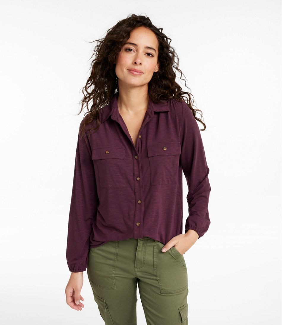 Camden Hills Tee, Button-Front Shirt | L.L.Bean