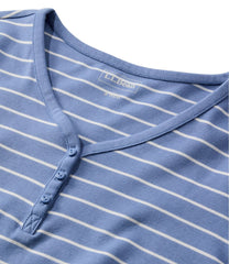 Women's V-Neck Henley, Long-Sleeve Stripe | L.L.Bean