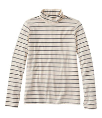 Women's Soft Stretch Supima-Blend Tee, Turtleneck Stripe | L.L.Bean