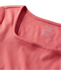 Women's Pima Cotton Tee, Soft Squareneck Elbow-Sleeve | L.L.Bean