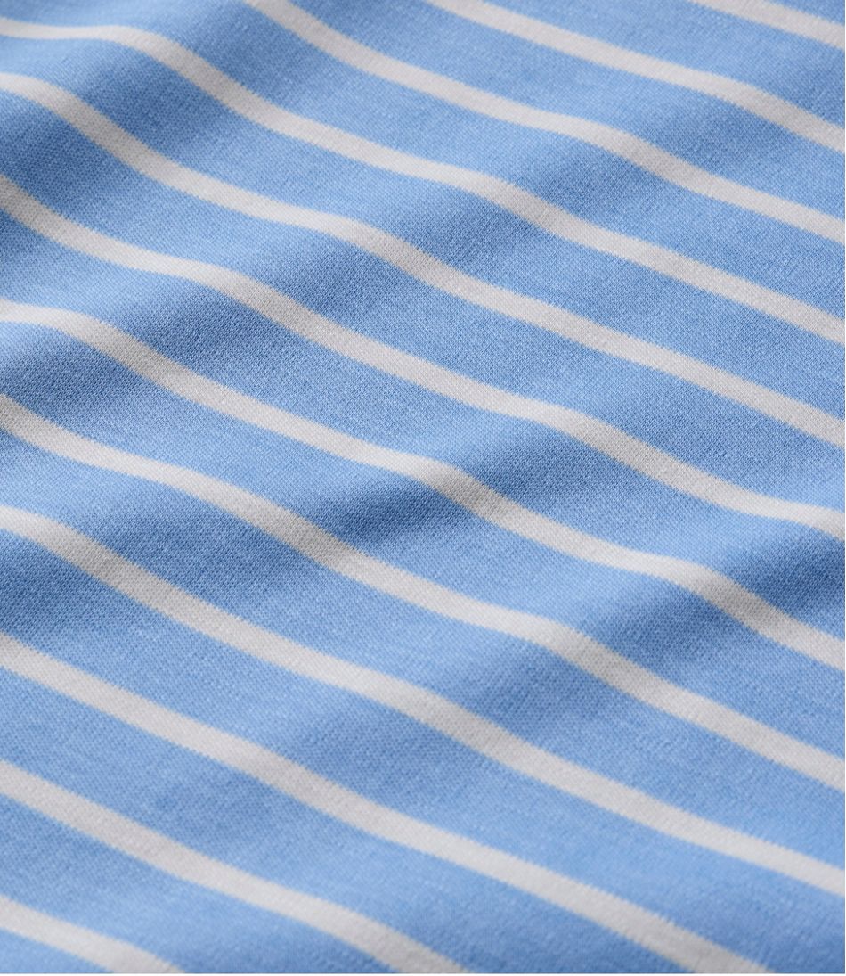 Women's Pima Cotton Tee, Elbow-Sleeve Boatneck Stripe | L.L.Bean