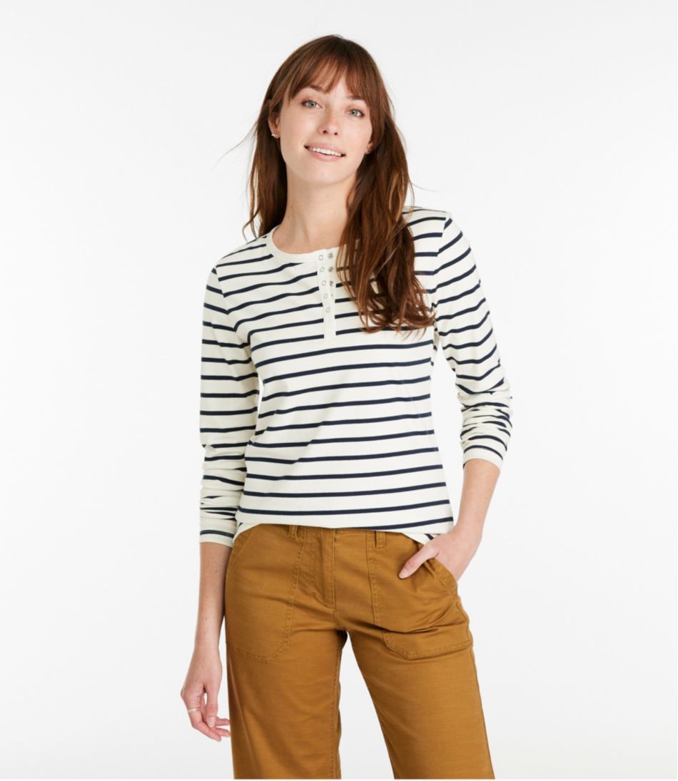 Women's Signature Rangeley Cotton Tee, Henley | L.L.Bean