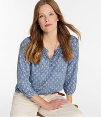 Women's Camden Hills Tee, Three-Quarter-Sleeve Print | L.L.Bean