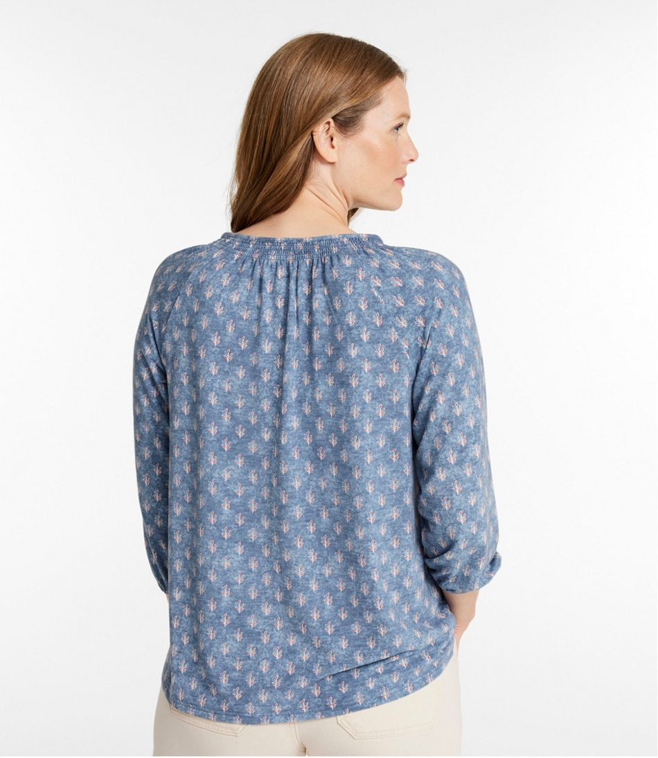 Women's Camden Hills Tee, Three-Quarter-Sleeve Print | L.L.Bean