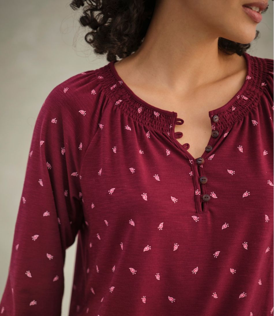 Women's Camden Hills Tee, Three-Quarter-Sleeve Print | L.L.Bean