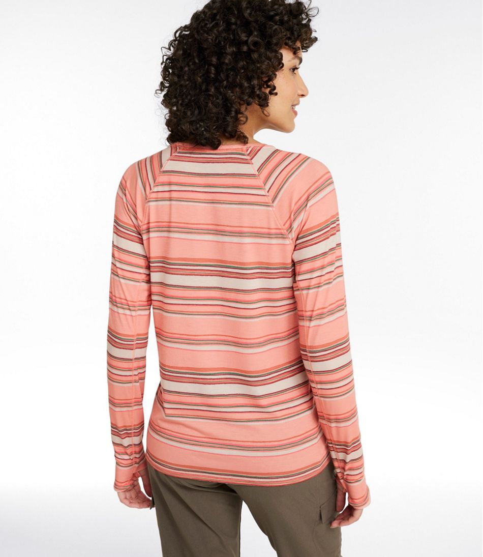 Women's Everyday SunSmart® Tee, Crewneck Long-Sleeve Stripe | L.L.Bean