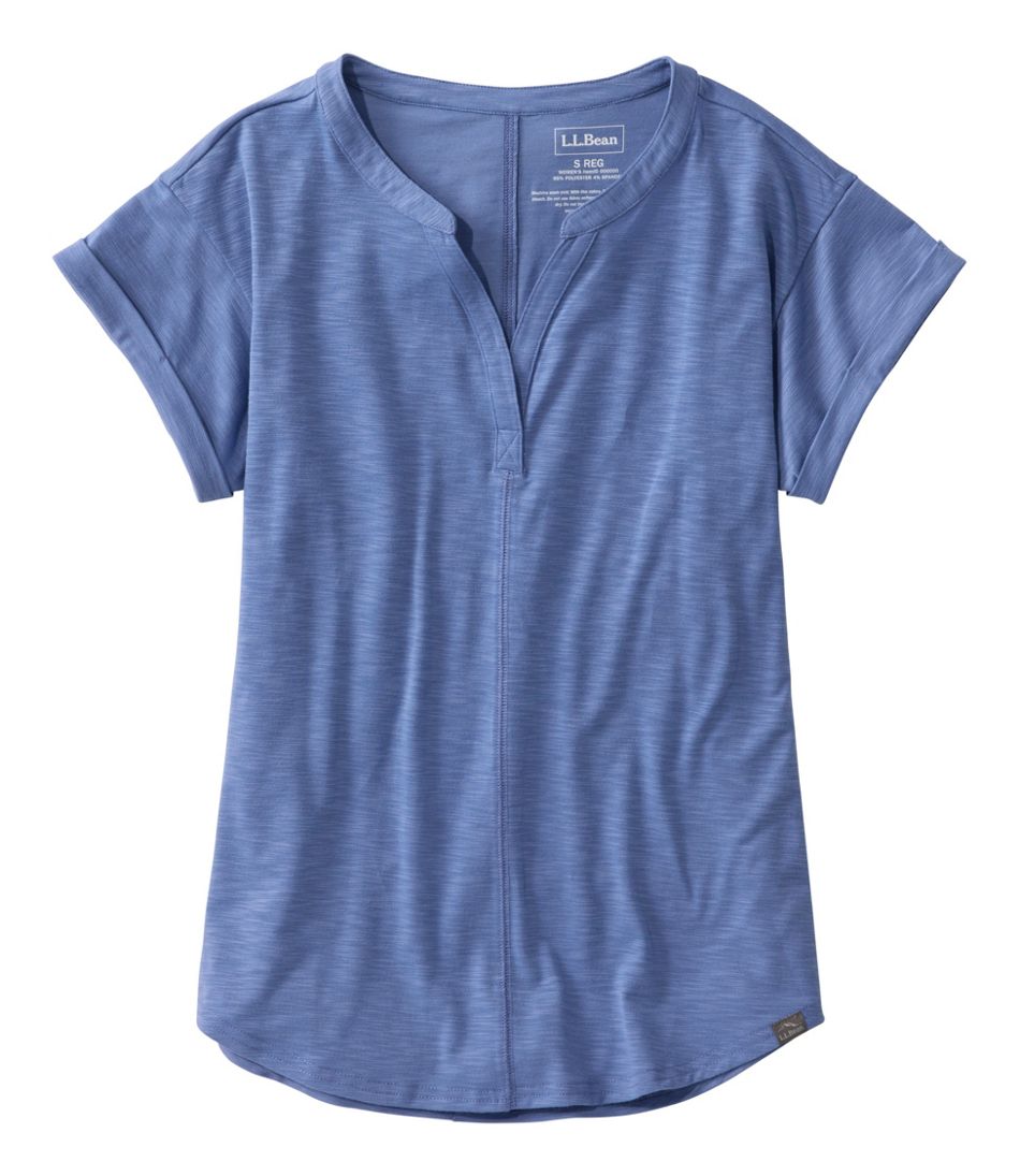Women's Streamside Tee, Short-Sleeve Splitneck | L.L.Bean