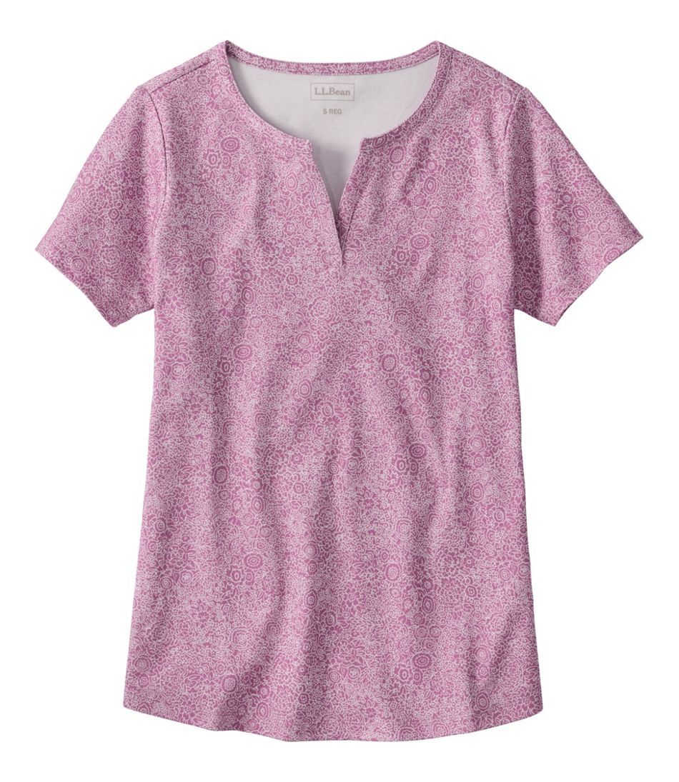 Women's Tee, Short-Sleeve Notch-Neck Print | L.L.Bean