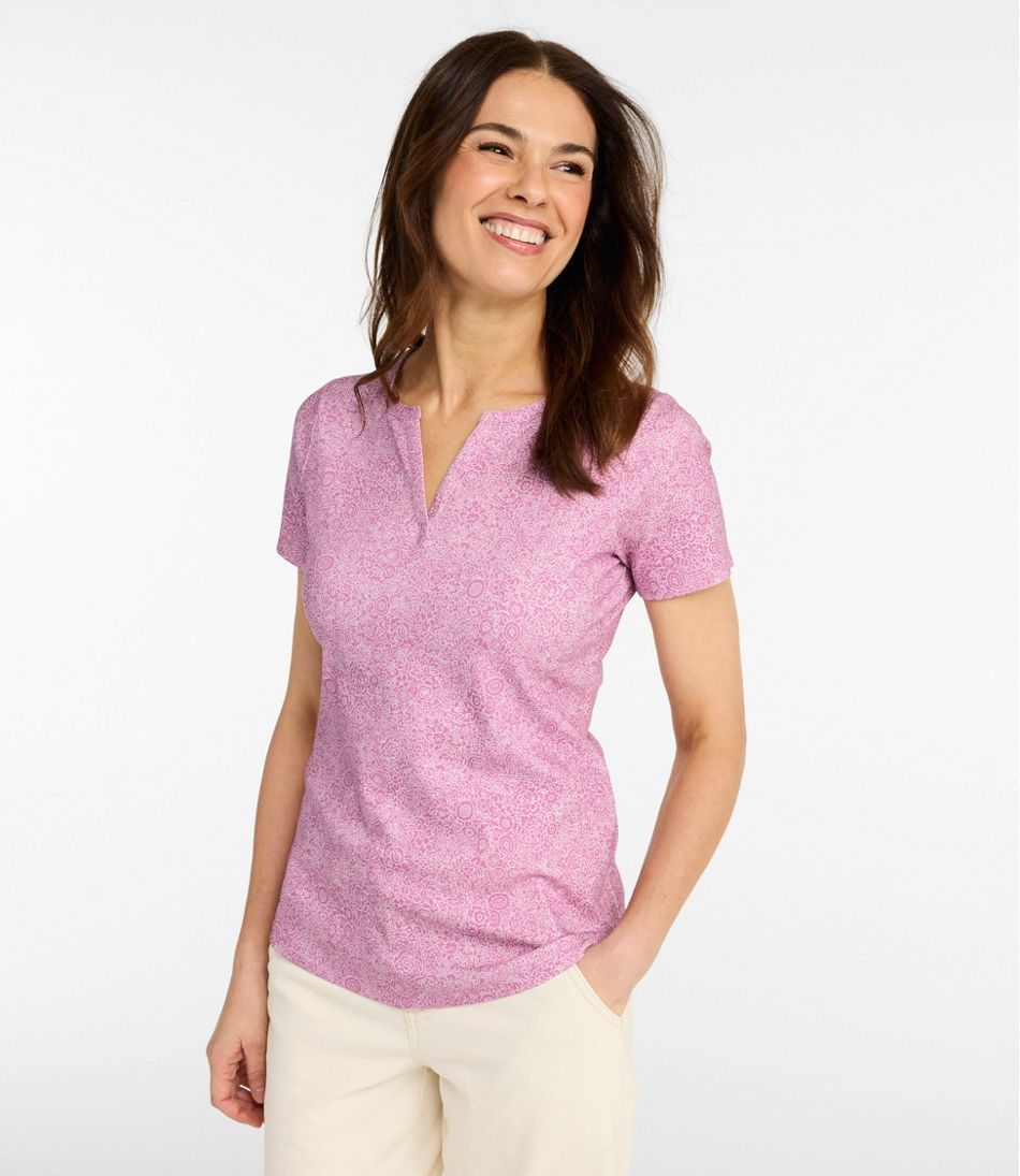 Women's Tee, Short-Sleeve Notch-Neck Print | L.L.Bean