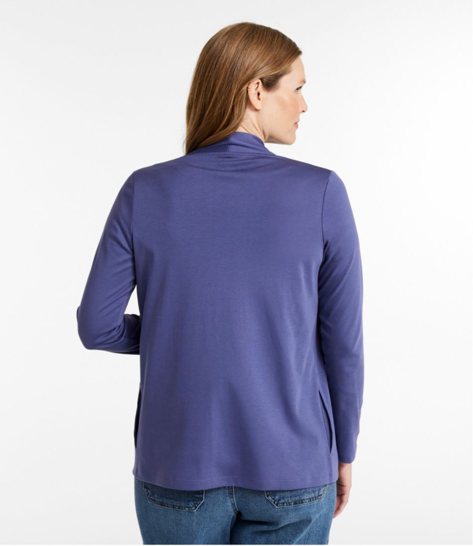 Women's Pima Cotton Open Cardigan, With Pockets | L.L.Bean