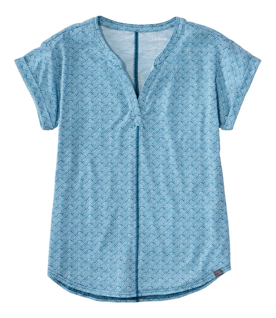Women's Streamside Tee, Short-Sleeve Splitneck Print | L.L.Bean