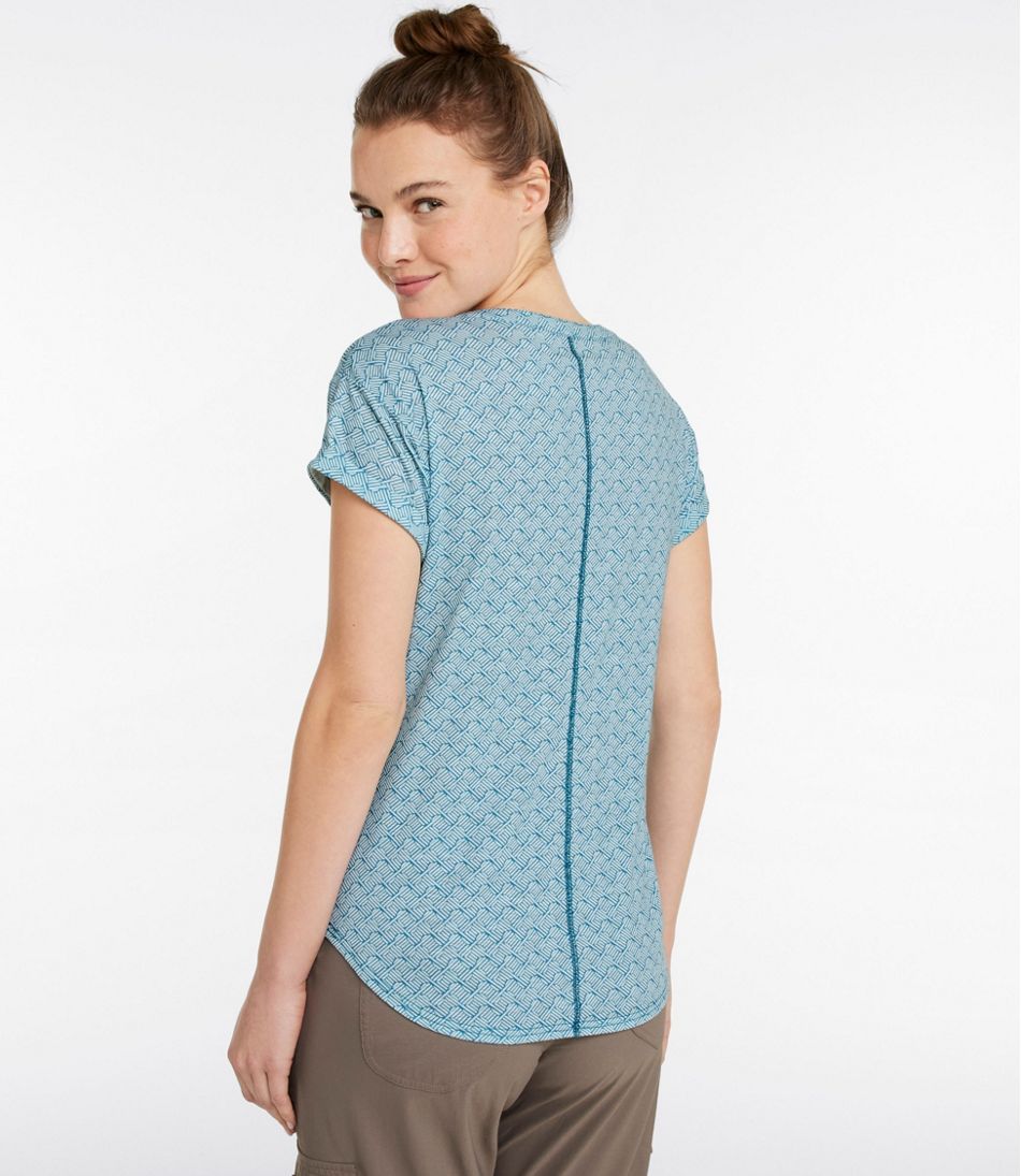 Women's Streamside Tee, Short-Sleeve Splitneck Print | L.L.Bean