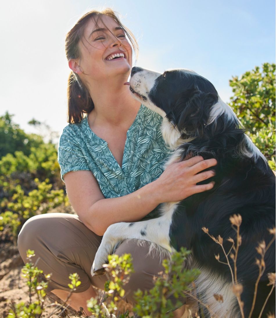 Women's Streamside Tee, Short-Sleeve Splitneck Print | L.L.Bean
