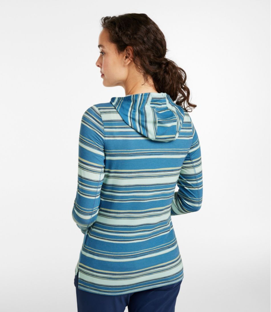 Women's Everyday SunSmart® Hooded Pullover, Long-Sleeve Stripe | L.L.Bean
