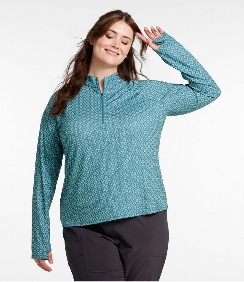 Women's Access Trail Pullover, Long-Sleeve Quarter-Zip Print | L.L.Bean