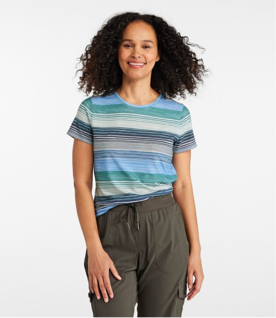 Women's Everyday SunSmart® Tee, Short-Sleeve Stripe | L.L.Bean