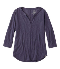 Women's Streamside Tee, Three-Quarter-Sleeve Splitneck | L.L.Bean
