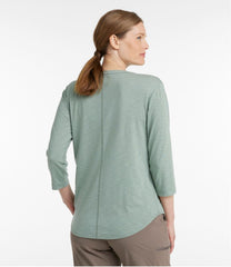 Women's Streamside Tee, Three-Quarter-Sleeve Splitneck | L.L.Bean