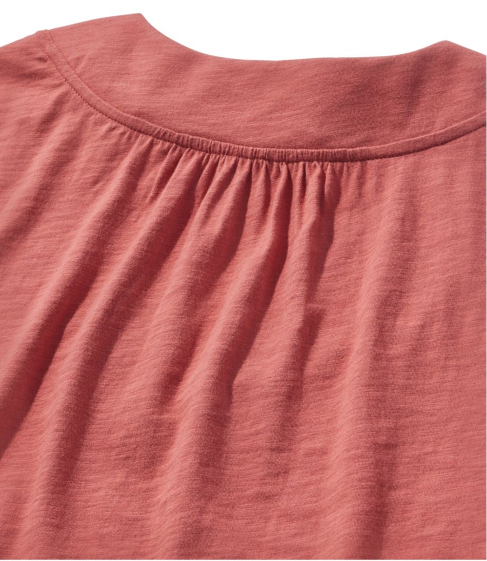 Women's Organic Cotton Tee, V-Neck Cap-Sleeve | L.L.Bean