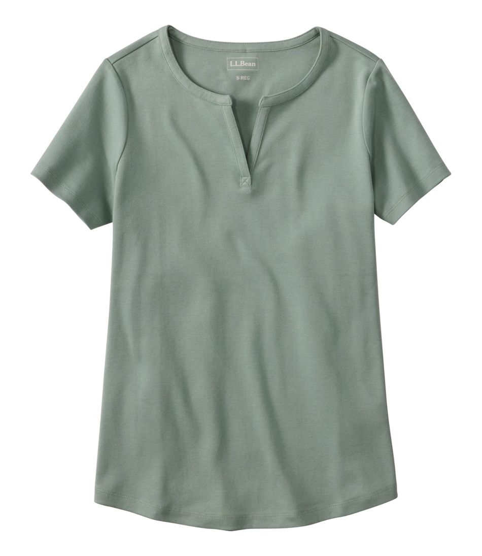 Women's Tee, Short-Sleeve Notch-Neck | L.L.Bean