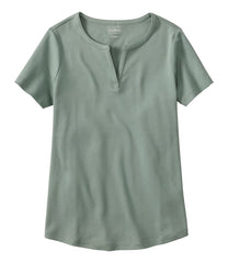 Women's Tee, Short-Sleeve Notch-Neck | L.L.Bean