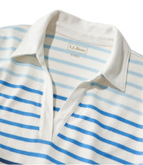 Women's Heritage Mariner Top, Splitneck Polo Three-Quarter-Sleeve Stripe | L.L.Bean