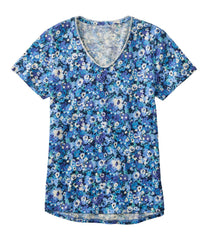 Women's Organic Cotton Tee, V-Neck Short-Sleeve Print | L.L.Bean