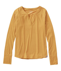 Women's Ribbed Performance Tee, Long-Sleeve Splitneck | L.L.Bean