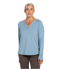 Women's Ribbed Performance Tee, Long-Sleeve Splitneck | L.L.Bean