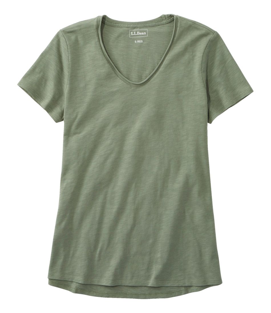 Women's Organic Cotton Tee, V-Neck Short-Sleeve | L.L.Bean