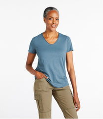 Women's Organic Cotton Tee, V-Neck Short-Sleeve | L.L.Bean
