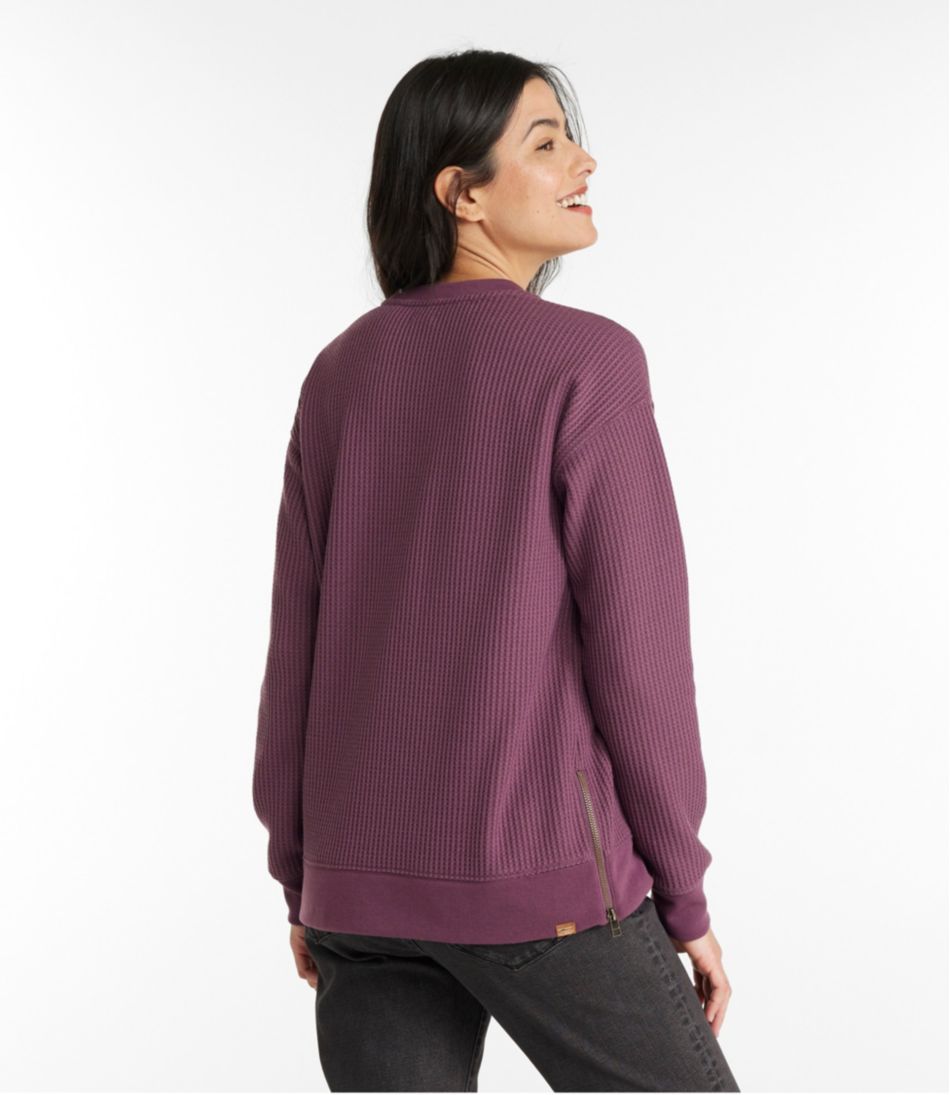 Women's Birchwood Brushed Waffle Top, Crewneck | L.L.Bean
