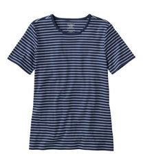 Women's Pima Cotton Tee, Short-Sleeve Crewneck Stripe | L.L.Bean