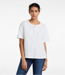 Women's Signature Slub Tee, Short-Sleeve Henley | L.L.Bean