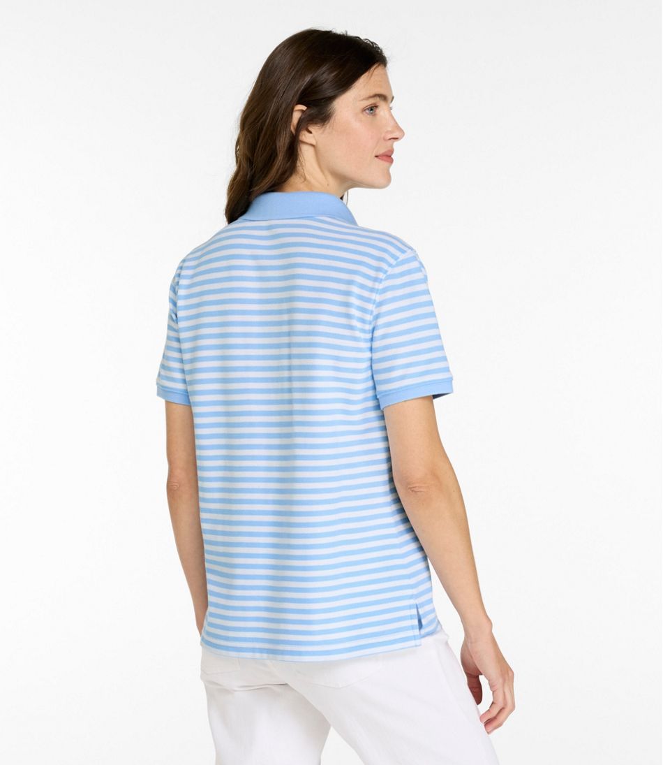 Women's Premium Double L Polo, Short-Sleeve Relaxed Fit Stripe | L.L.Bean