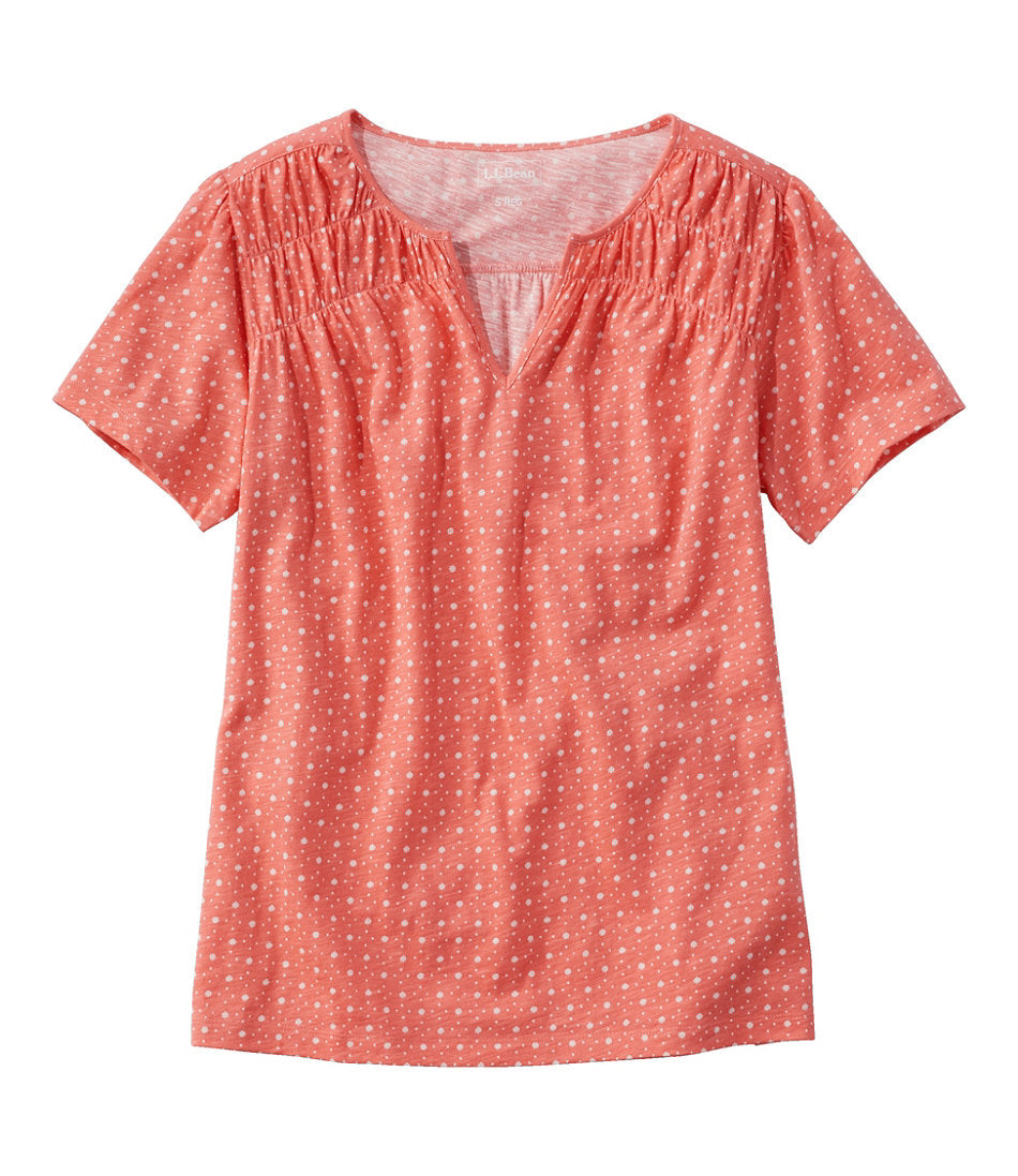 Warm Coral Floral Dot,Medium