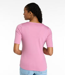 Women's Pima Cotton Tee, Elbow-Sleeve Boatneck | L.L.Bean