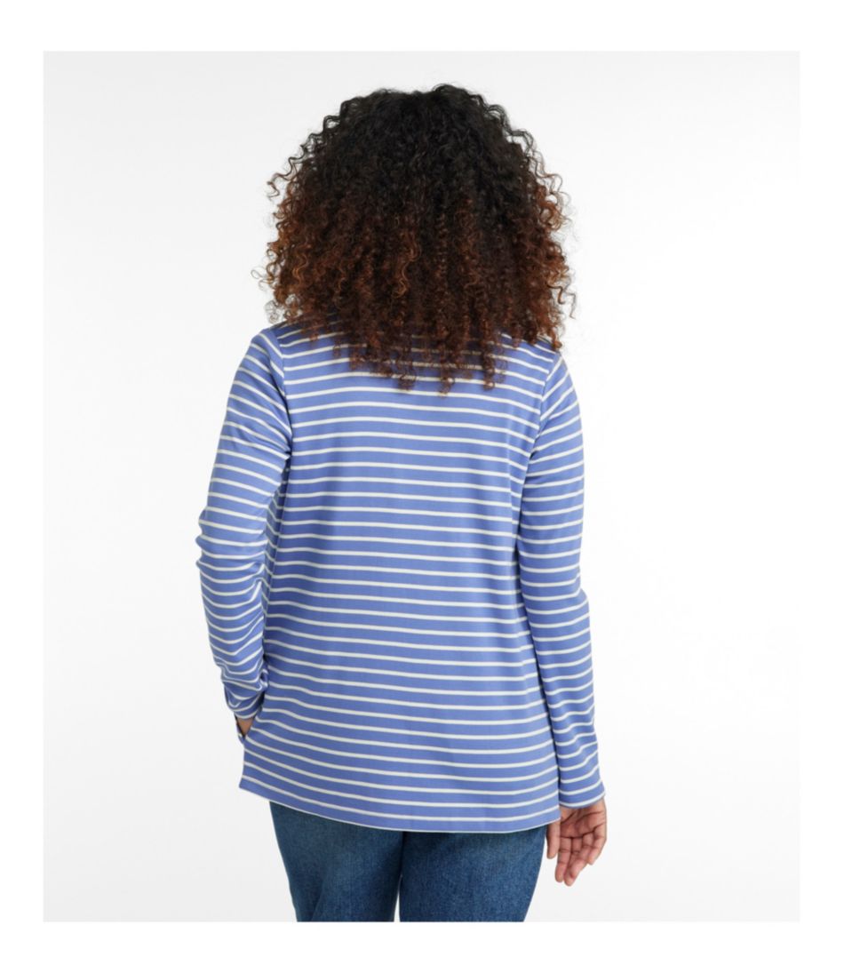 Women's Pima Cotton Open Cardigan, With Pockets Stripe | L.L.Bean