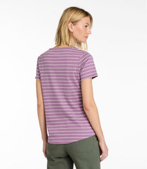 Women's Tee, Short-Sleeve Notch-Neck Stripe | L.L.Bean