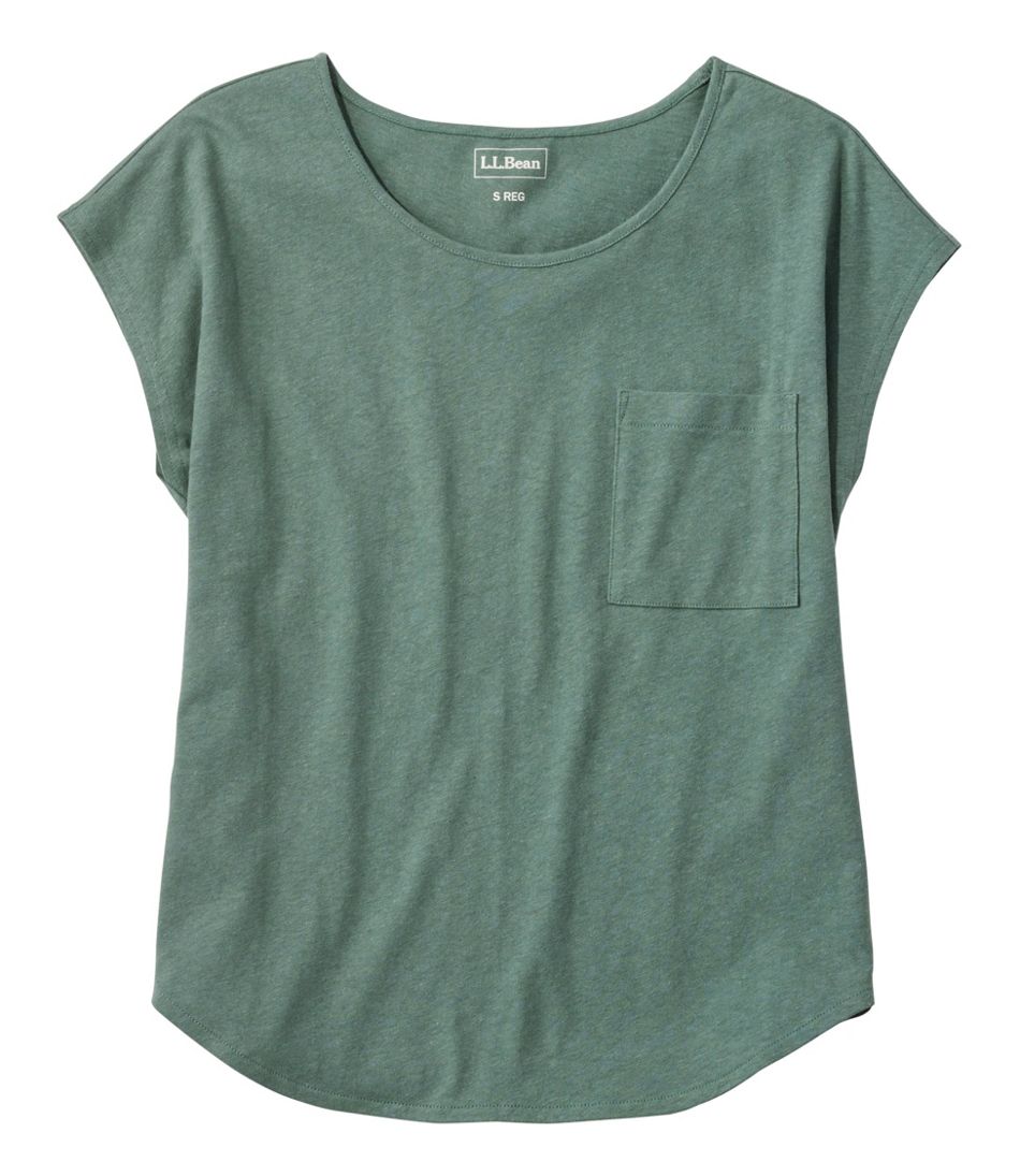 Women's Linen/Cotton Tee, Short-Sleeve Scoopneck | L.L.Bean