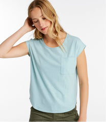 Women's Linen/Cotton Tee, Short-Sleeve Scoopneck | L.L.Bean