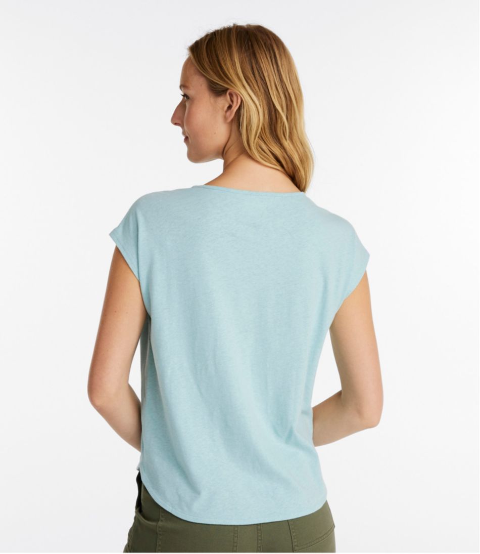 Women's Linen/Cotton Tee, Short-Sleeve Scoopneck | L.L.Bean