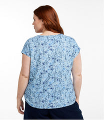 Women's Linen/Cotton Tee, Short-Sleeve Scoopneck Print | L.L.Bean