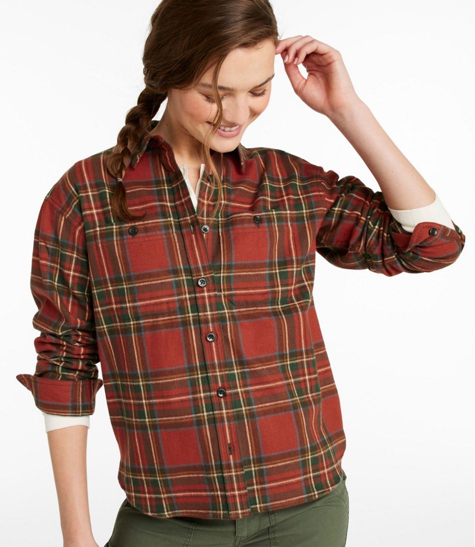 Women's Scotch Plaid Flannel Shirt, Boyfriend | L.L.Bean